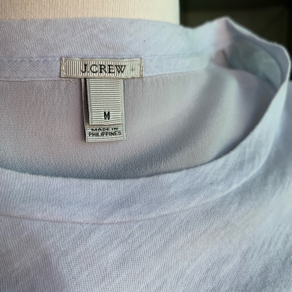 J. Crew Light Blue Tee Combo Cotton & Silk Sz M - Picture 6 of 14